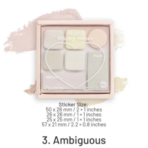faint secret 7color mini sticky notes 8