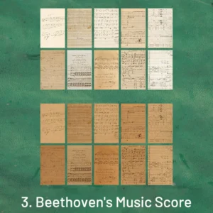 famous artists manuscripts vintage scrapbook paper 11