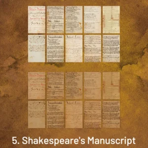 famous artists manuscripts vintage scrapbook paper 14