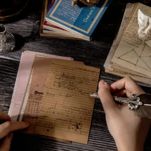 famous artists manuscripts vintage scrapbook paper 2