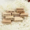 Fancy Font English Words Wooden Rubber Stamp