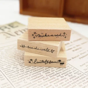 Fancy Font English Words Wooden Rubber Stamp fancy font english words wooden rubber 2