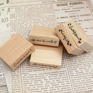 Fancy Font English Words Wooden Rubber Stamp fancy font english words wooden rubber 4