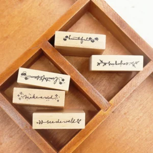 Fancy Font English Words Wooden Rubber Stamp fancy font english words wooden rubber 8