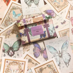fantasy boxed scrapbook paper butterfly windows 2