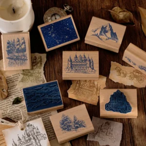 Fantasy Castle Wooden Rubber Stamp