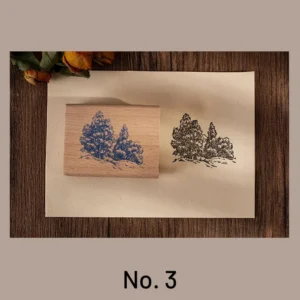 fantasy castle wooden rubber stamp 10