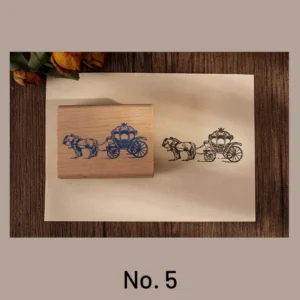 fantasy castle wooden rubber stamp 12