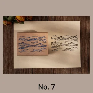 fantasy castle wooden rubber stamp 14