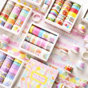 fantasy holiday rainbow washi tape set 3