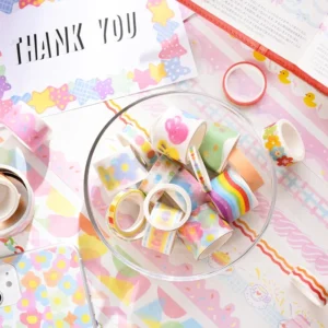 fantasy holiday rainbow washi tape set 4