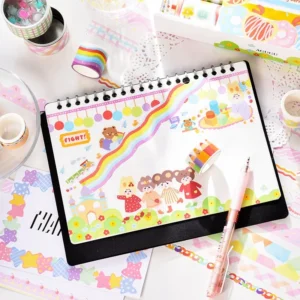 fantasy holiday rainbow washi tape set 6