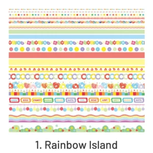 fantasy holiday rainbow washi tape set 8