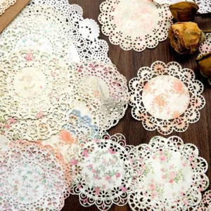 fantasy lace hollow vintage collage background 3