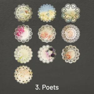 fantasy lace hollow vintage collage background 7