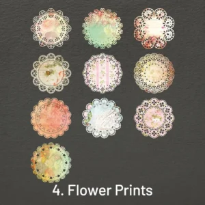 fantasy lace hollow vintage collage background 8