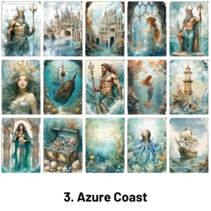 fantasy sea series decorative material paper 11