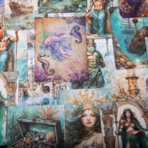 fantasy sea series decorative material paper 4