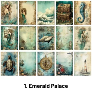 fantasy sea series decorative material paper 9