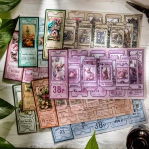 Flat Die Cut Decorative Sticker Pack-Rose Bunny Mushroom