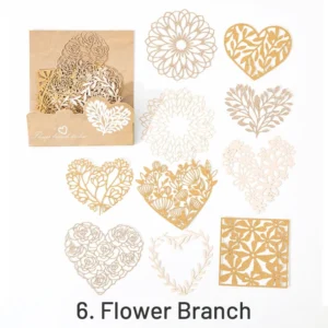 floating flower art retro hollow background 13