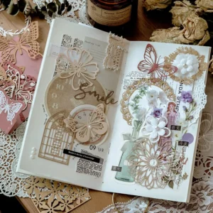 floating flower art retro hollow background 4