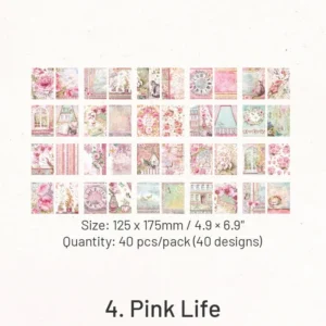 flora collect retro oil painting scrapbook 11