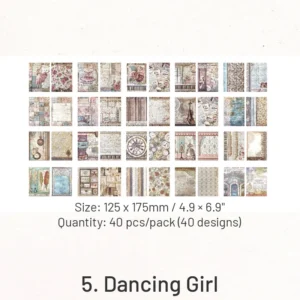 flora collect retro oil painting scrapbook 12