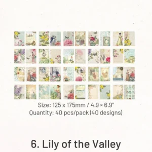 flora collect retro oil painting scrapbook 13