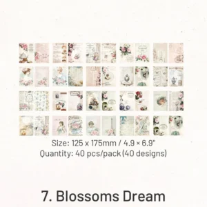 flora collect retro oil painting scrapbook 14