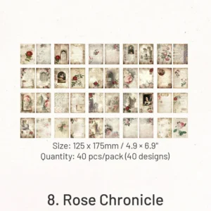 flora collect retro oil painting scrapbook 15