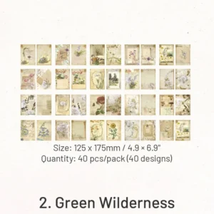 flora collect retro oil painting scrapbook 9