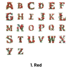 floral alphabet decorative tape 6