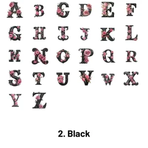 floral alphabet decorative tape 7