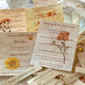 floral artistic english text strip scrapbook 7