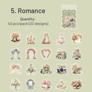 floral clear transparent stickers window coffee 13