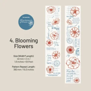 floral collage washi tape tulips butterfly 11