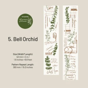 floral collage washi tape tulips butterfly 12