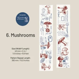 floral collage washi tape tulips butterfly 13