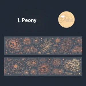floral hot stamping decorative tape 6
