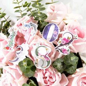 floral number washi stickers 4