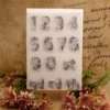 Floral Numbers and Letters Silicone Stamp - main product photo | clear stamp