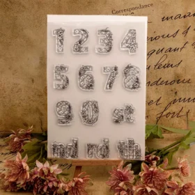 Floral Numbers and Letters Silicone Stamp