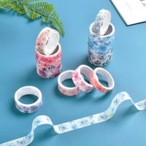 floral print washi tape set travel 3