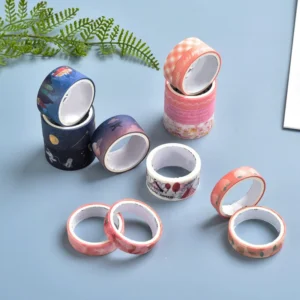 floral print washi tape set travel 4