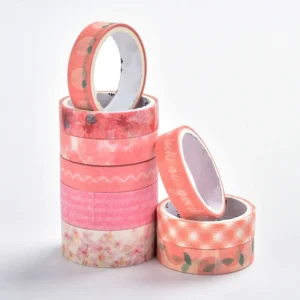 floral print washi tape set travel 5