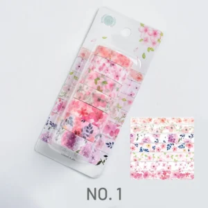 floral print washi tape set travel 6