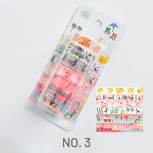 floral print washi tape set travel 8