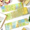 Floral Tile Pattern Collection Decorative Clear Transparent Tape