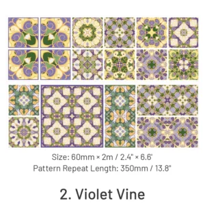 floral tile pattern collection decorative clear 10